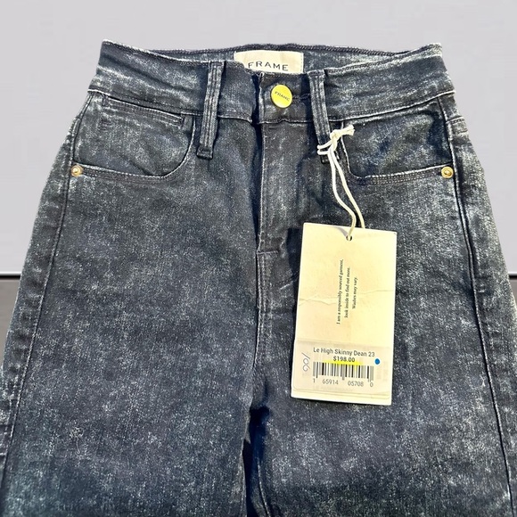 NWT FRAME Denim ‘Le High Skinny’ Jeans in “Dean” Wash Size 23 Celeb Favorite - Picture 4 of 12